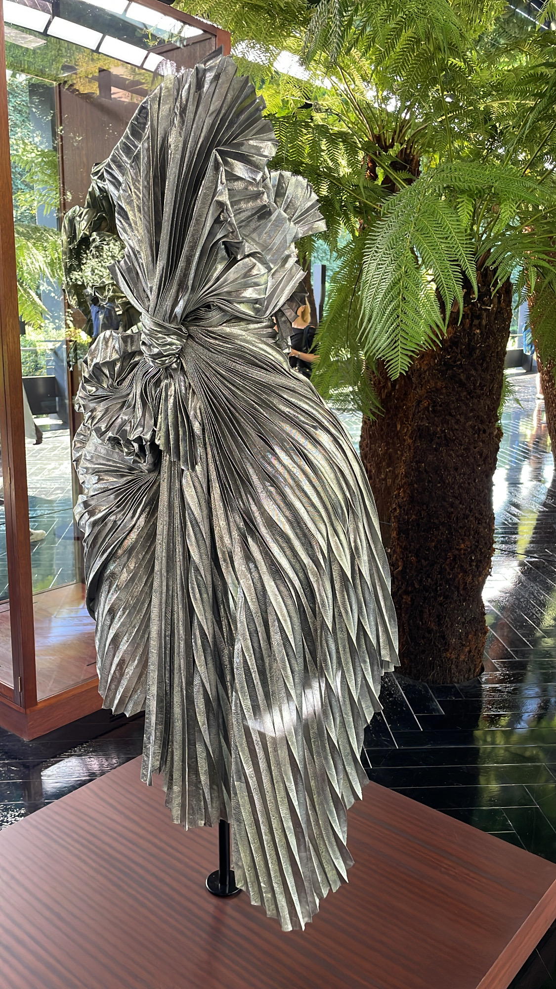 Dior Haute Couture gown on display at the Musée Rodin exhibition